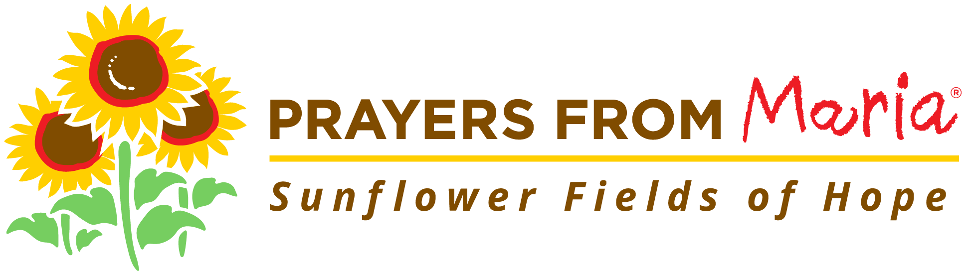 Prayers From Maria Logo - A non-profit organization AMDG represents.